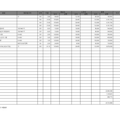 2014 영화관 유리공사 견적서 그린아트그라스